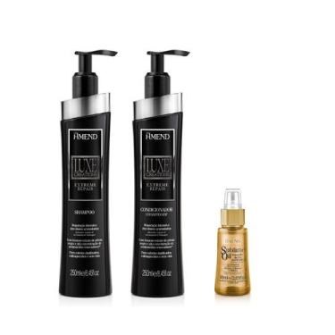 Imagem de Amend Luxe Creations Extreme Repair Sh 250ml + Cond 250ml + Sublime Oi