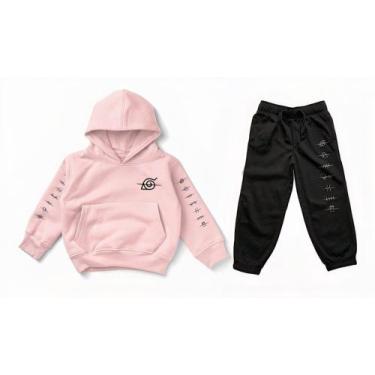 Imagem de Conjunto Moletom Aldeia Naruto Anime Blusa Calça Full - Dall Bello, Ro