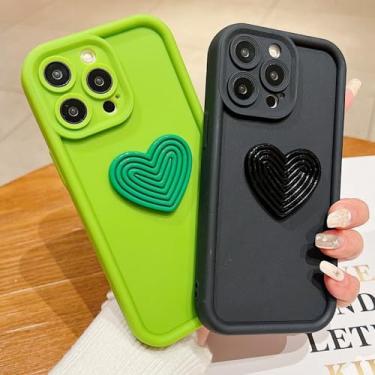 Imagem de Moda 3D Love Heart Phone Case Para Samsung Galaxy S24 S23 Ultra S22 Plus S21 FE A32 A52 A33 A53 A14 A34 A54 5G A15 A35 A55, Branco, Para A32 4G