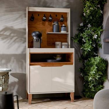 Imagem de Cantinho Do Café Flow Off White/Freijó - EJ Móveis