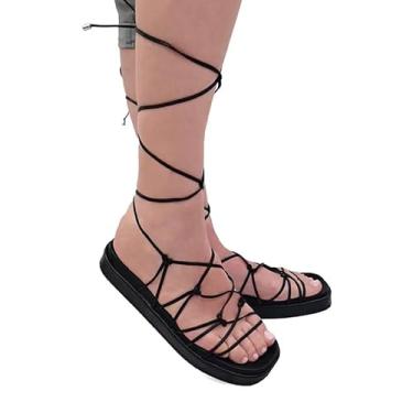 Imagem de Sandália Via Marte Flatform Amarração 22-17801 Preto