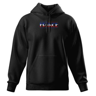 Imagem de Moletom Modelo Canguru Algodão Com Capuz Masculino e Feminino France-Masculino