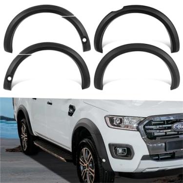Imagem de Extensão de arco de roda de alargamento de para-lama LED preto fosco compatível com Ranger Wildtrak, XL, XLT, T7 T8 2015-2022 para-lamas 5'' estilo de carro(2019-2022)