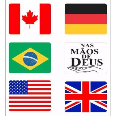 Imagem de Adesivo Bandeiras Resinadas  7,9 X 5,9 Cm Cada - Resitank