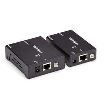 Imagem de StarTech. com extensor Ethernet HDMI over CAT5/CAT6 com HDBaseT - 4K a 35 m, 1080 p@270 m - Kit de transmissor e receptor de vídeo HDMI com POC (ST121HDBTE), preto