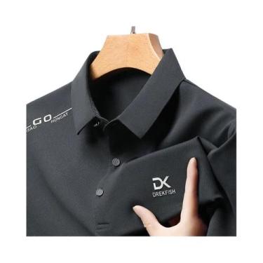 Imagem de Camisa Polo Masculina de Seda Gel - Luxo, Casual e Moderna para Verão,