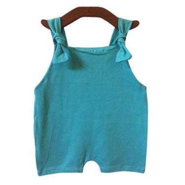 Imagem de Jardineira Curta COLORS para Bebê Menina Menino de Malha com Alça Regu