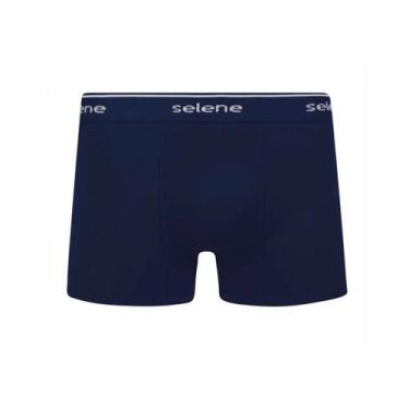 Imagem de CuecaBoxer Plus Size Algodão  - Selene, Azul escuro, G2