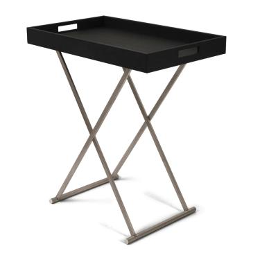 Imagem de Mesa em PU e Metal Preta 80cm 17882 Mart