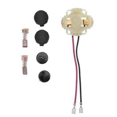 Imagem de Porta -escova de Carbono Conjunto para BGA450 BGA452 DGA452 BGD800 BJS160 BJS161, 2 Escovas de Carbono, 1 Suporte, 2 Tampas, 2 Capas