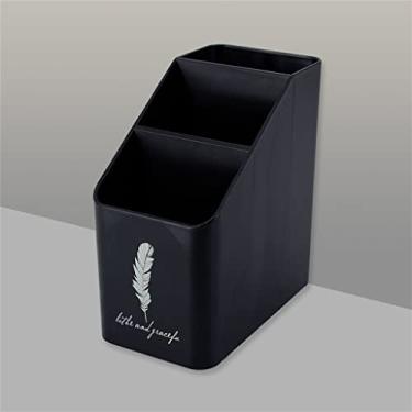 Imagem de Porta-lápis estilo nórdico trapezoidal de camada dupla para caneta (A