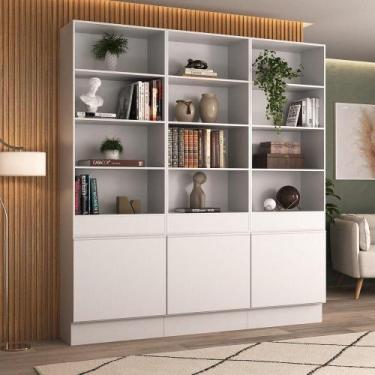 Imagem de Armário/Estante Escritório 3 Portas Multimóveis MP7001, Branco