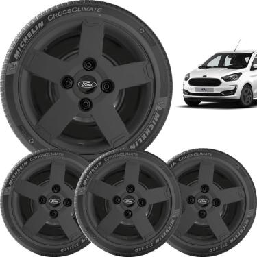 Imagem de 4X Calota Ford Ka Fiesta Aro 13 Preto 013Cb