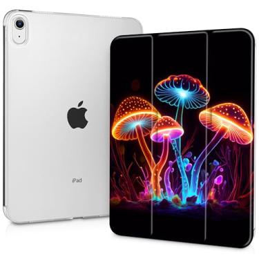 Imagem de Tuiklol Capa para iPad de 11 polegadas A16 2025 geração 11ª / iPad 11 polegadas 2022 10ª geração, suporte para lápis embutido com capa à prova de choque PC capa traseira transparente transparente auto