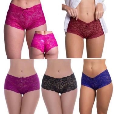 Imagem de Calcinha Renda Short Box Calesson Sexy Conforto 10 Peças - Sem marca, 