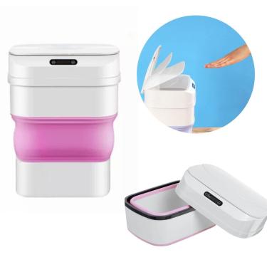 Imagem de Lixeira Automática Com Sensor De Gestos Antiodor 17L Rosa