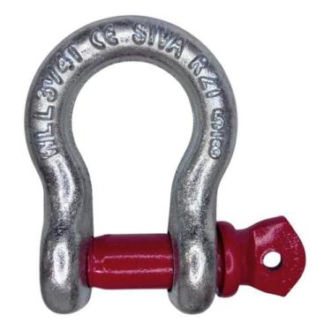 Imagem de Manilha Curva Pesada 5/8 Polegada Pino Roscado Aço Siva