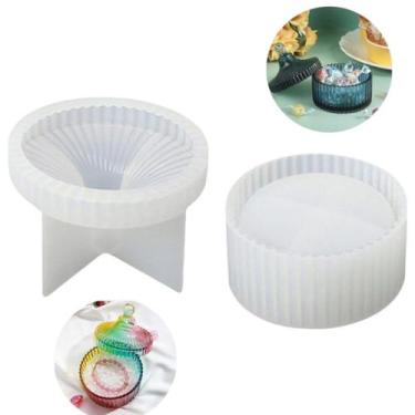 Imagem de Molde Silicone Porta Jóias Gesso Cimento Resinas Pote Vaso - Ronzan