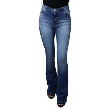 Imagem de Calça Feminina Flare Cós Alto Teezz Jeans 001 TE21106