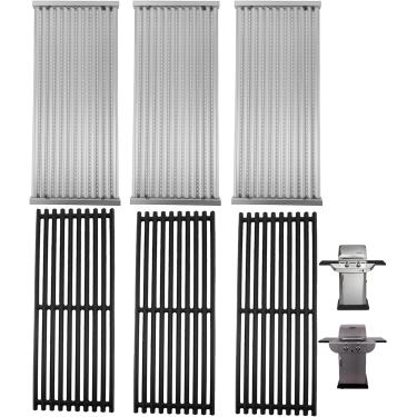 Imagem de Kit de peças de substituição para churrasqueira e emissores de aço inoxidável estampados, para Charbroil Tru-Infrared 463224611, 461210010, 466270611, 463241313, 463268008, Kenmore 16657, 415.167210 e mais