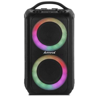 Imagem de Caixa De Som Amvox BagVox 600W Led Bluetooth USB Bivolt Preto ACA 600,