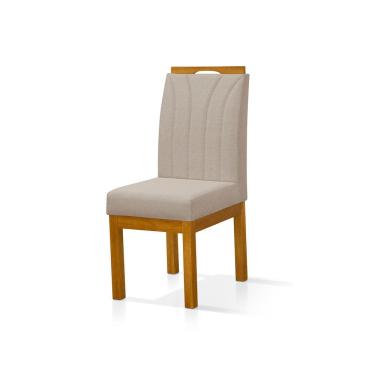 Imagem de Conjunto 2 Cadeira para Sala de Jantar Portinari  Pês Madeira Maciça Redenobre Cor: Bege