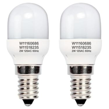 Imagem de CZECHENG Lâmpada Led Para Geladeira 2 Peças W11518235 W11160686, 120V 2W, Compatível Com Lâmpadas De Geladeira Whirlpool Kenmore W10865839, Wpw10473925, W10473925, W10574850, W10809515