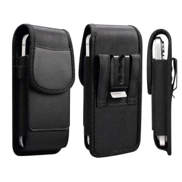 Imagem de Capa para celular coldre de nylon com clipe de metal para iPhone 15 14 13 Mini, 12 Mini, X, XS, iPhone SE Samsung Galaxy S25 S24 S23 S22 S21 S20 S10e (S)