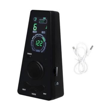 Imagem de menolana Ajuste eletrônico de digital do metrônomo Crianças multiuso Ajustar o controle de volume da bateria para o desempenho do estágio de bateria, Preto