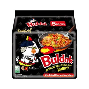 Imagem de Samyang Buldak Hot Spicy Chicken Ramen Noodle Coreano Ramen Frito, Sabor Original, Pacote De 5