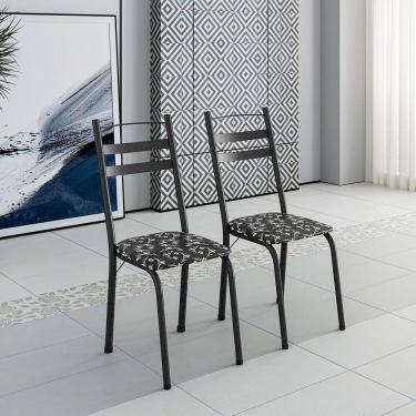 Imagem de Kit com Duas Cadeiras de Cozinha 93,5cm Preto