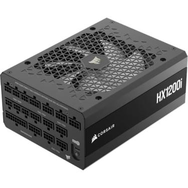 Imagem de CORSAIR HX1200i (2025) Fonte de alimentação ATX de ruído ultrabaixo totalmente modular com cabo 12V-2x6 – Compatível com ATX 3.1 e PCIe 5.1, eficiência Cybenetics Platinum, ventilador de rolamento