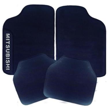 Imagem de Tapete emborrachado universal 4 peças um logo com nome da montadora mi