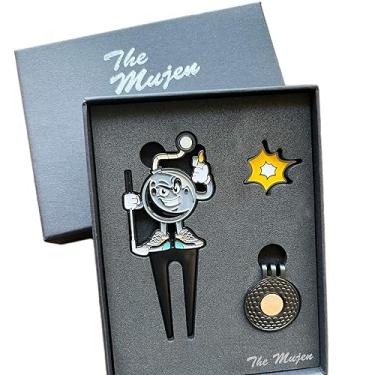 Imagem de Marcador de bola de golfe vendido pela Cloud Cornerstore, marcadores de bola de alinhamento de golfe para colocação, acessórios de golfe para treinamento de bola de golfe com clipe de chapéu, ferramenta de dioto de golfe, limpador, suporte de clube, presente de golfe (bomba)