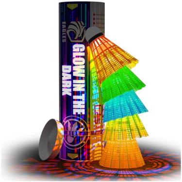 Imagem de EAGLES Petecas de badminton LED - Pacote com 5 pássaros iluminados, bolas de nylon que brilham no escuro para prática de beisebol - pássaros iluminados de plástico para atividades esportivas internas