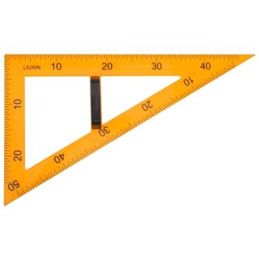 Imagem de Tofficu Geometria magnética de quadro branco para sala de aula: régua triangular de 60 graus, conjunto de plástico quadrado para quadros brancos e quadros-negros amarelo, 50,70 x 29,80 x 0,50 cm