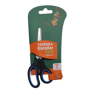 Imagem de TESOURA ESCOLAR SOFT INOX 140MM CABO EMBORRAC.CX/24UND LEOELEO