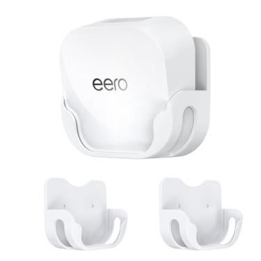 Imagem de Suporte de parede para roteador e extensor de malha eero 7 – Suporte de montagem seguro com gerenciamento de cabos para roteadores Wi-Fi 7 de banda dupla e sistemas domésticos inteligentes