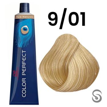 Imagem de Wella Perfect Color 9/01 Louro Ultraclaro Natural Acinzentado Pure Nat