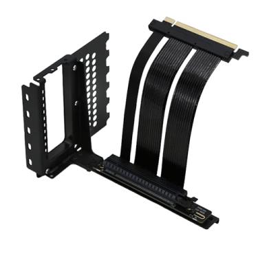Imagem de Formulamod Kit de montagem de GPU vertical, cabo Riser PCIe 5.0 x16 de 5,9 polegadas de alta velocidade com suporte vertical para GPU, compatível com 9070xt, rx9070 (preto)