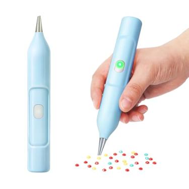 Imagem de Caneta de pintura de diamante elétrica, caneta de arte de diamante sem fio sem necessidade de cera, caneta de arte de mosaico, acessórios e ferramentas de arte de diamante, interruptor de um botão