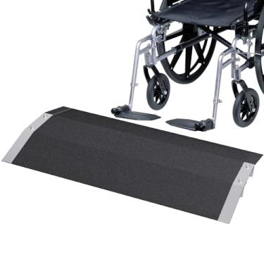 Imagem de Ganggend Rampa De Soleira Porta 31,5" Lx 1" H, Rampas Alumínio Para Portas Com Estrutura Suporte, Capacidade 600 Libras, Entrada Cadeira Rodas, Scooters, Carrinhos