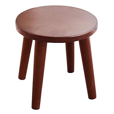 Imagem de Natural and Co. Banqueta De Madeira Maciça Com Suporte Para Plantas, Apoio Redondo Os Pés, 10" (262626)