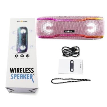 Imagem de Som WisetigerAltofalante Bluetooth sem fio portátil, Rosa