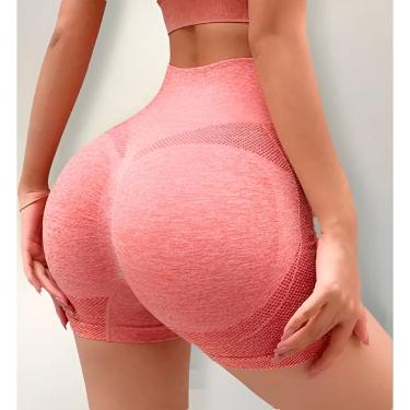 Imagem de Short Levanta Bumbum Rosa S/ Costura Para Malhar Tam Único