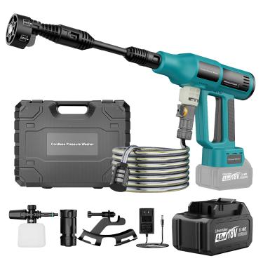 Imagem de CAMXTOOL Lavadora De Alta Pressão Sem Fio Upgrade 2025, Elétrica Portátil Com Bateria 4,0 Ah E Carregador, Mangueira 700 Psi 5 M, Ajuste 4 Velocidades, Bico 6 Em 1, Limpador Elétrico Para Piso Carro