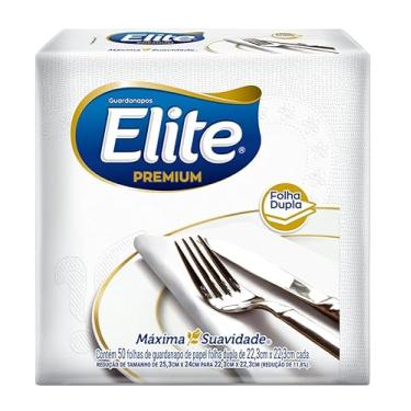 Imagem de Elite Premium Guardanapos De Papel Folha Dupla 50 Unidades De 23 5X24 Cm