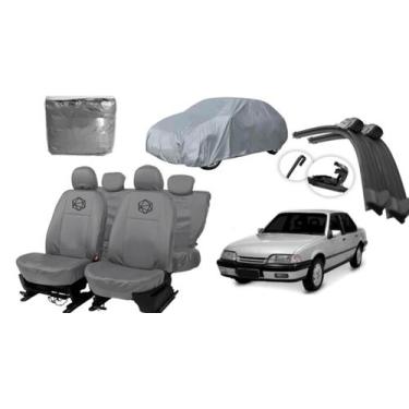 Imagem de Conjunto capa couro cinza + protetor + limpador brinde - iron tech