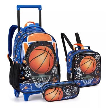 Imagem de Kit Escolar Mochila + Lancheira + Estojo Basquete - Seanite