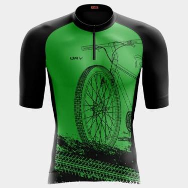 Imagem de Camisa de Ciclismo Masculino Manga Curta Proteção Uv Bolsos Traseiros 